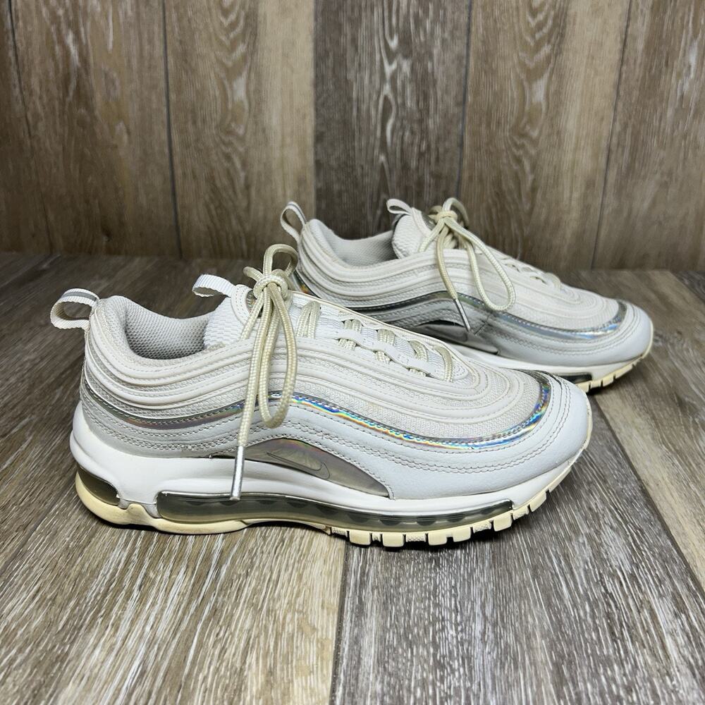 Nike Air Max 97 Womens US Size 6 White Iridescent CJ9706-100 Sneaker Shoes